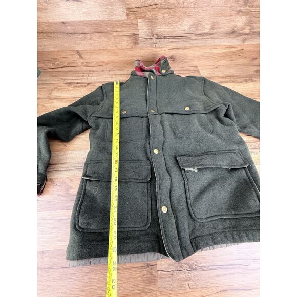 LL Bean Coat Mens M Green Barn Chore Wool Hunting Jacket 3 in 1 Puffer V… - Picture 10 of 10